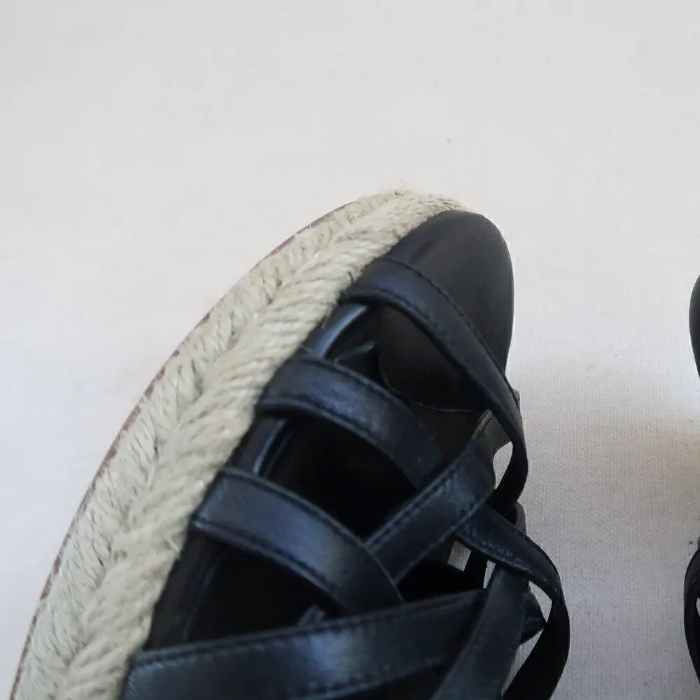 Cole Haan Leather Sandal Wedges Size 9